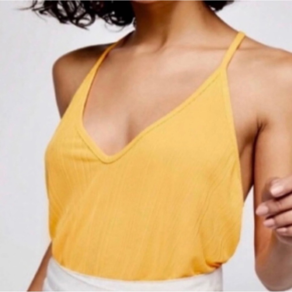 Intimately Free People Yellow Slinky Tank Sz L